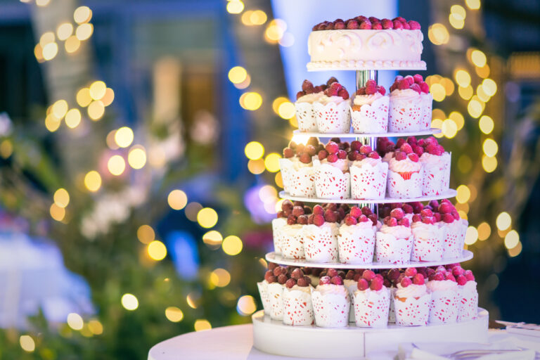 Unconventional Wedding Cake Option with Mini Slices in Individual Cups